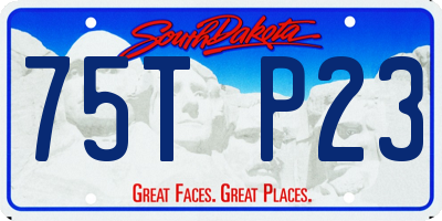 SD license plate 75TP23