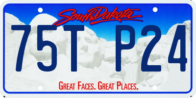 SD license plate 75TP24