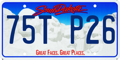 SD license plate 75TP26