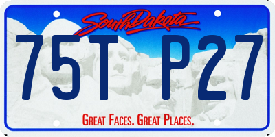 SD license plate 75TP27