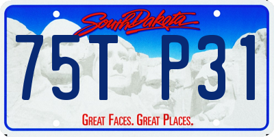 SD license plate 75TP31