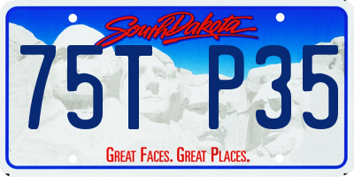 SD license plate 75TP35