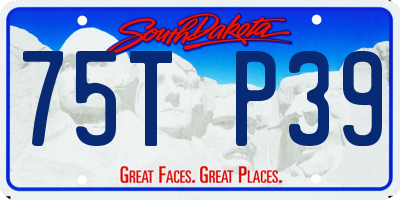SD license plate 75TP39