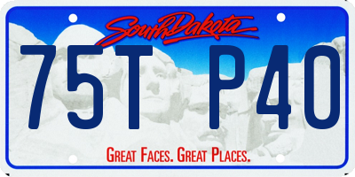 SD license plate 75TP40