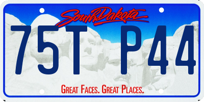 SD license plate 75TP44