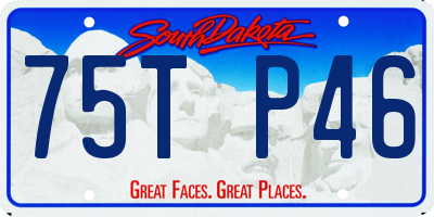 SD license plate 75TP46