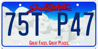 SD license plate 75TP47