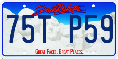 SD license plate 75TP59