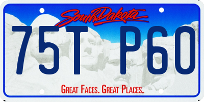 SD license plate 75TP60