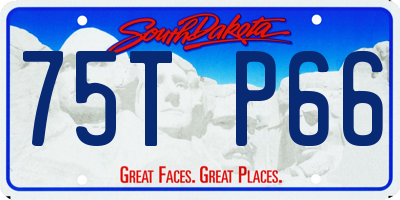 SD license plate 75TP66