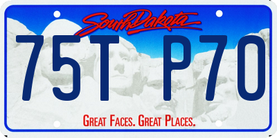 SD license plate 75TP70