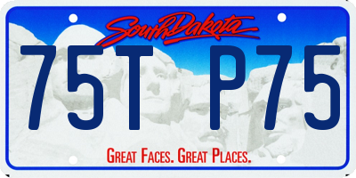 SD license plate 75TP75