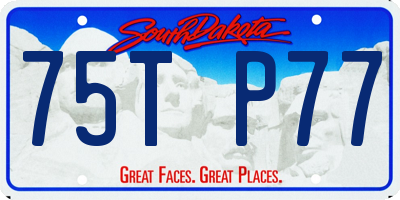 SD license plate 75TP77