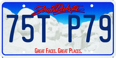 SD license plate 75TP79