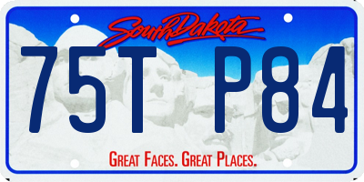SD license plate 75TP84