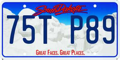SD license plate 75TP89