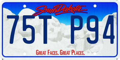 SD license plate 75TP94