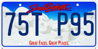 SD license plate 75TP95