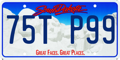 SD license plate 75TP99