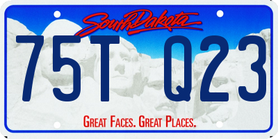 SD license plate 75TQ23