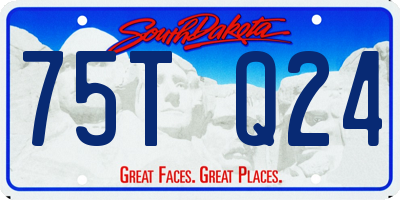 SD license plate 75TQ24