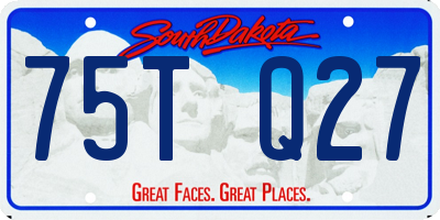 SD license plate 75TQ27