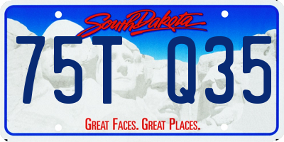 SD license plate 75TQ35