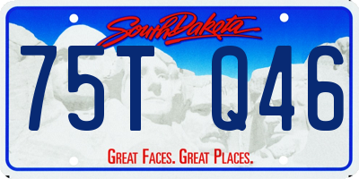 SD license plate 75TQ46