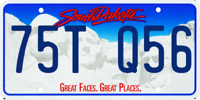 SD license plate 75TQ56