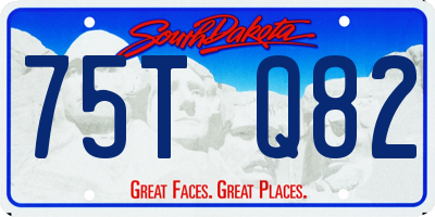 SD license plate 75TQ82