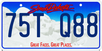 SD license plate 75TQ88