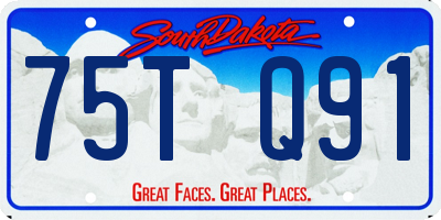 SD license plate 75TQ91