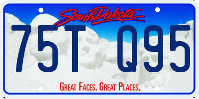 SD license plate 75TQ95