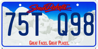 SD license plate 75TQ98