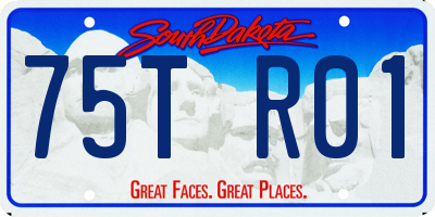 SD license plate 75TR01