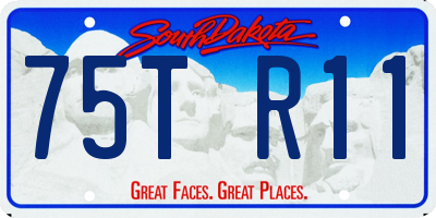 SD license plate 75TR11