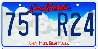 SD license plate 75TR24