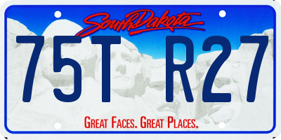 SD license plate 75TR27