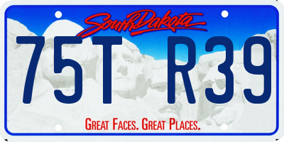 SD license plate 75TR39