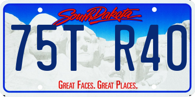 SD license plate 75TR40