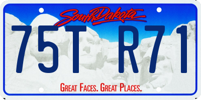 SD license plate 75TR71