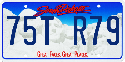 SD license plate 75TR79