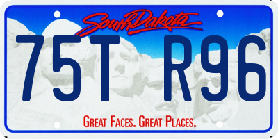 SD license plate 75TR96