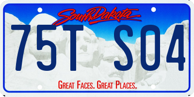 SD license plate 75TS04