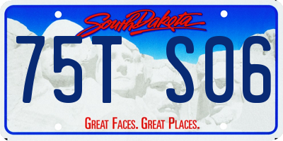 SD license plate 75TS06