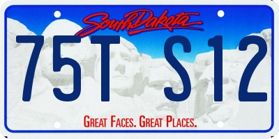SD license plate 75TS12