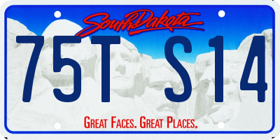 SD license plate 75TS14