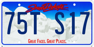 SD license plate 75TS17