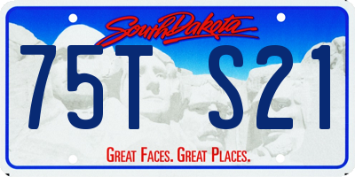 SD license plate 75TS21