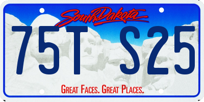 SD license plate 75TS25